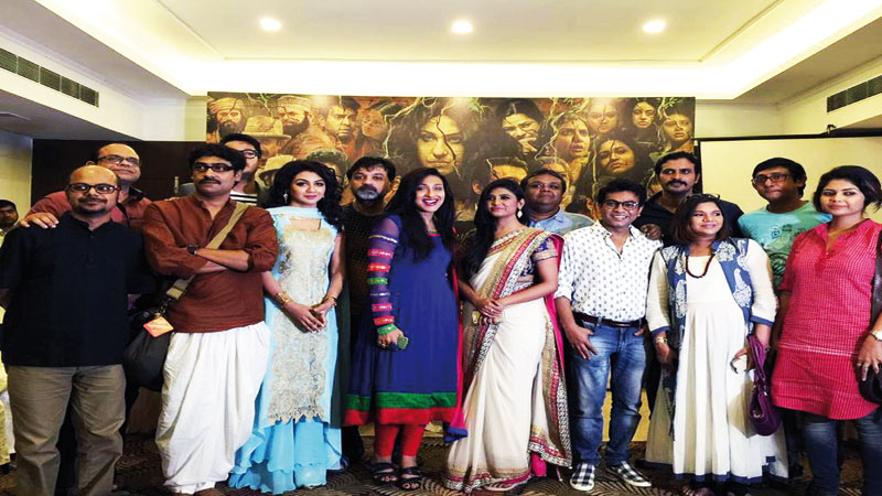 Joya attends press meet of Rajkahini in Kolkata