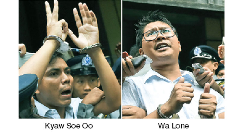 Reuters reporters get 
seven years in jail