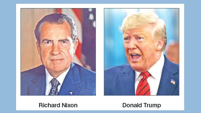 45 years after Nixon, Trump faces impeachment
