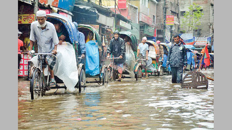 Rains throw city life out of gear