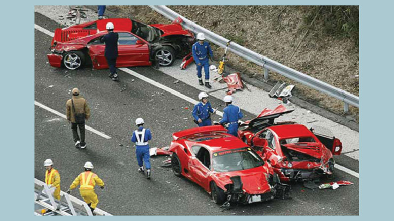 Road trafficking accident