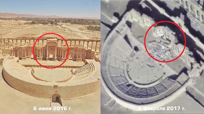 Russia releases drone footage of fresh Palmyra destruction