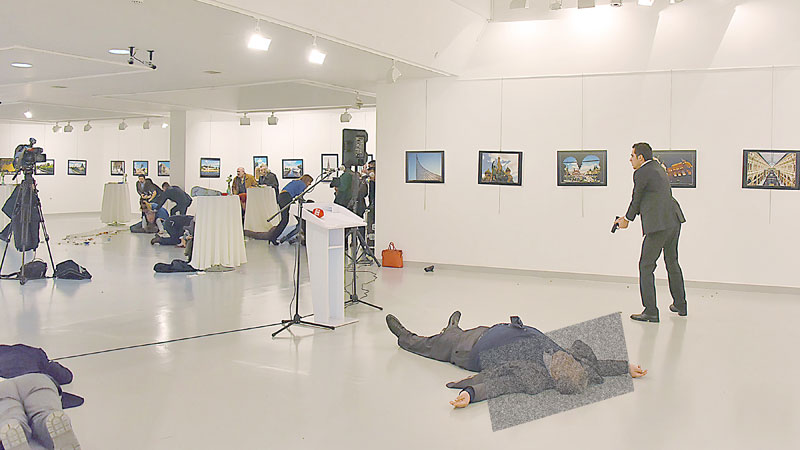 Russian envoy shot dead by ‘policeman’ in Turkey 
