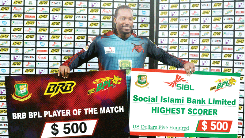 Mirpur crowd cheers Gayle storm