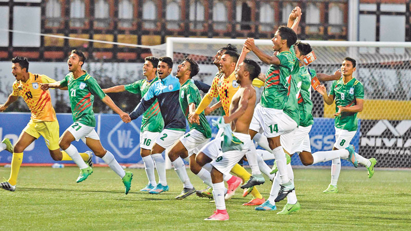 Bangladesh down Bhutan to stay in contention