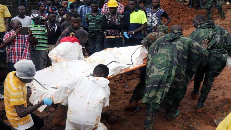 Desperate dig for Freetown survivors