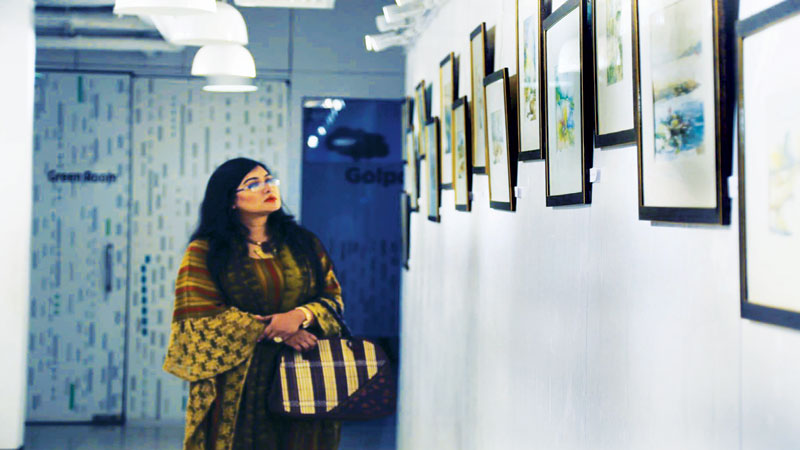 Saeeda Kamal�s solo art show at EMK Center