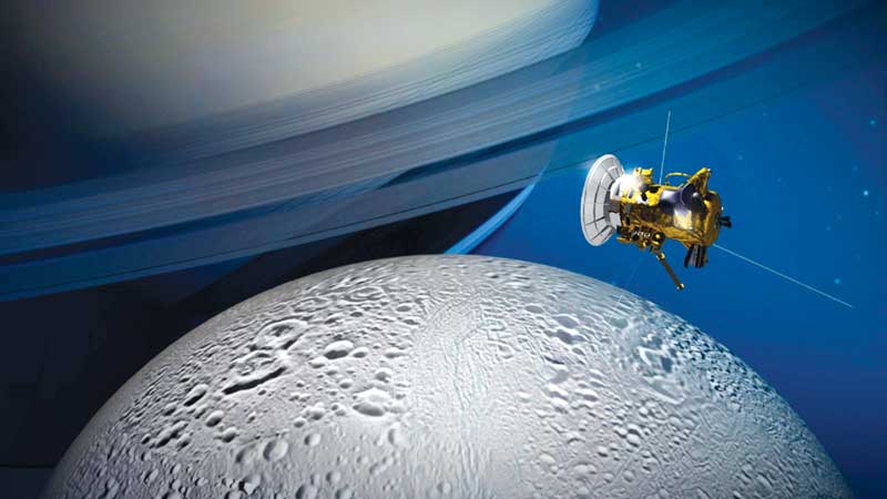 Diving Through Saturn Moons Icy Plume 