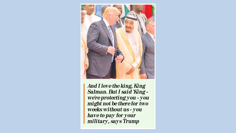 Saudi king wouldn’t last ‘two weeks’ without US support, says Trump