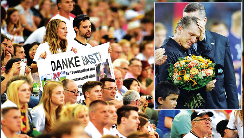 Tearful Schweinsteiger bids adieu to Germany