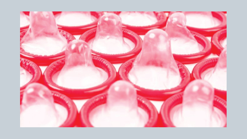 Self-lubricating condom designed to reduce infections