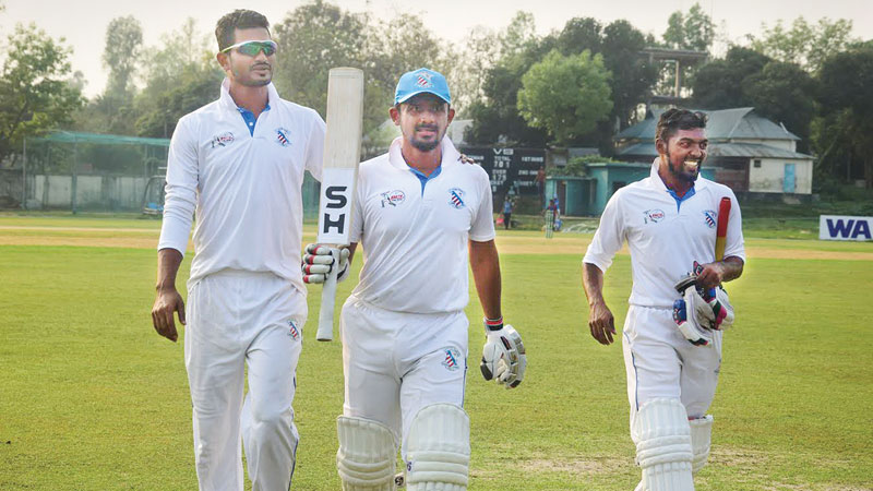 Nafees joins Tushar as second 
batsman to slam a double ton