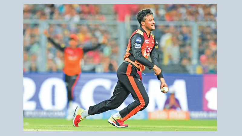Shakib’s bright all-round show steers Sunrisers