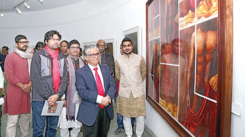 Shakil’s first solo exhibition underway at Zainul Gallery