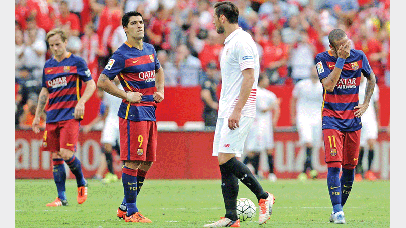 Sevilla too good for Messi-less Barcelona