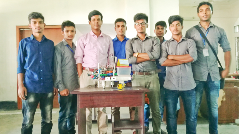 Student creates robot for ‘performing household work’