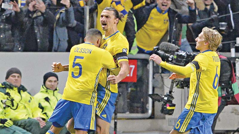 Sweden, Ukraine take first leg wins  