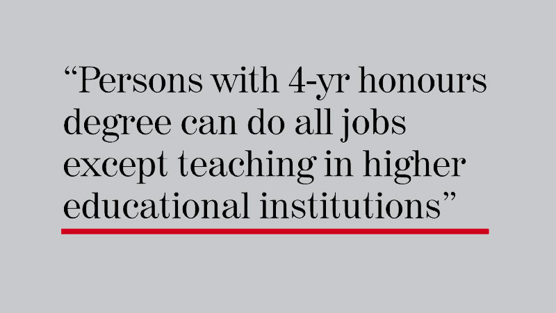 Honours degree not enough: UGC