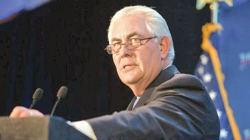 Under fire Tillerson denies rift with Trump