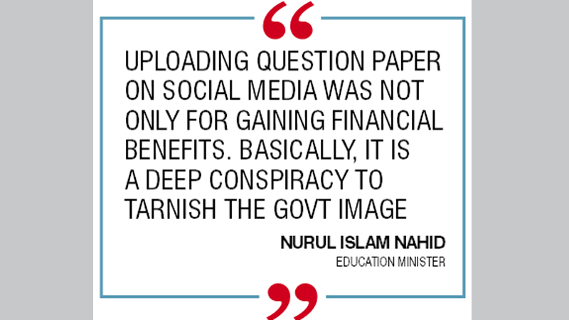 Tk 5 lakh bounty for info on question leak 
