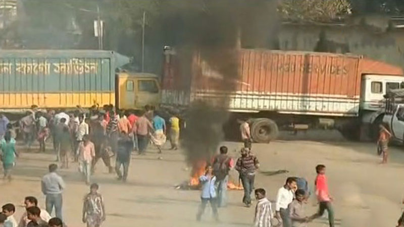 Transport workers protest extortion 