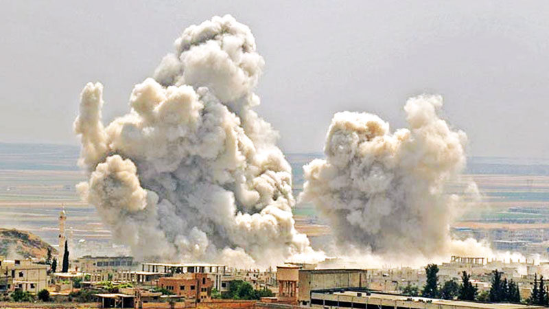 Syria air raids hit near Turkish military post