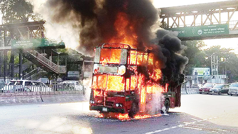 Two buses catch fire in capital