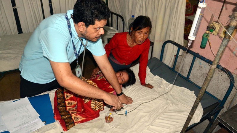 42 others infected; medical team collects blood samples