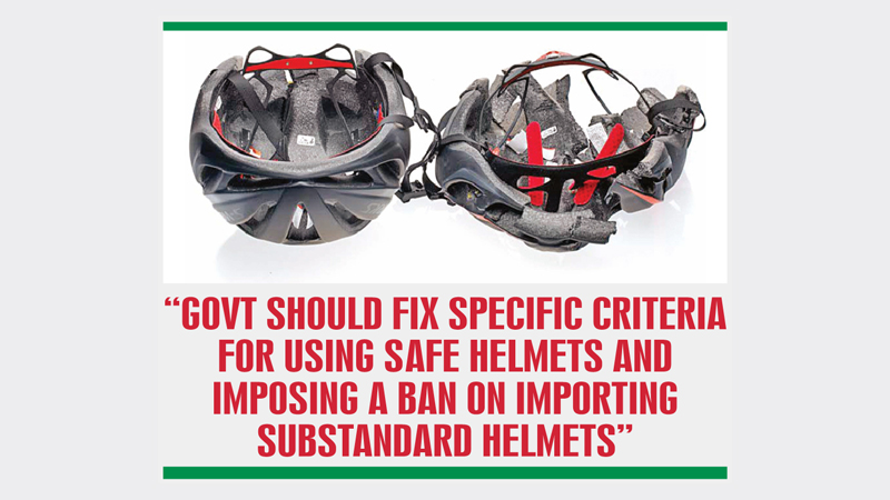 Unsafe helmet use by bike users growing for lack of monitoring