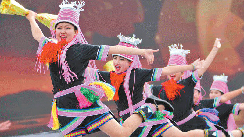 Yao people celebrate Panwang Festival in Mengla