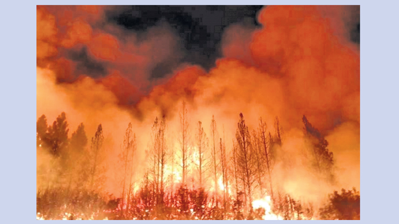 Yosemite is burning while the 
climate is changing 