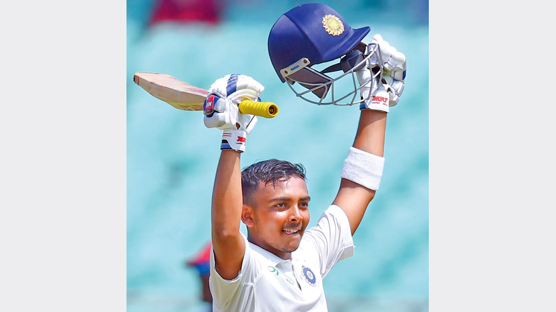 Young gun’s debut ton puts India on top