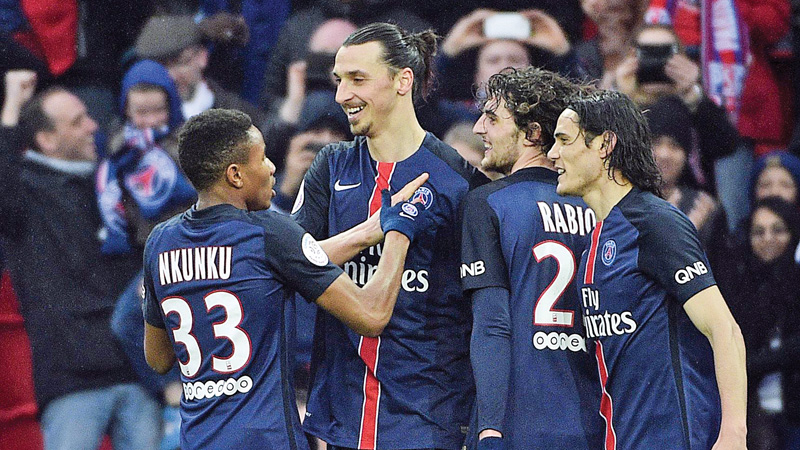 PSG ride on Ibra treble 