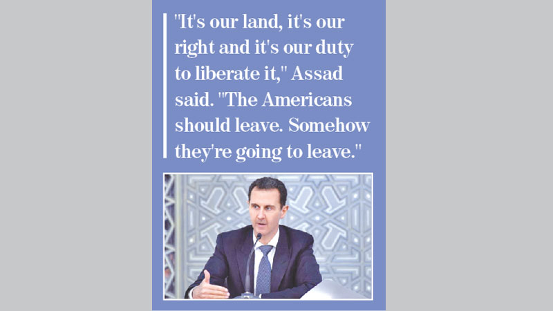 Assad tells US to leave Syria