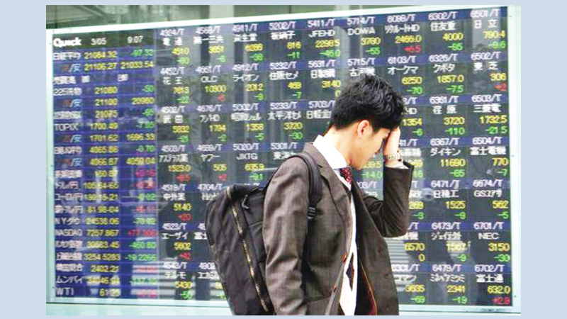 Asian markets sink at end of healthy week, dollar up