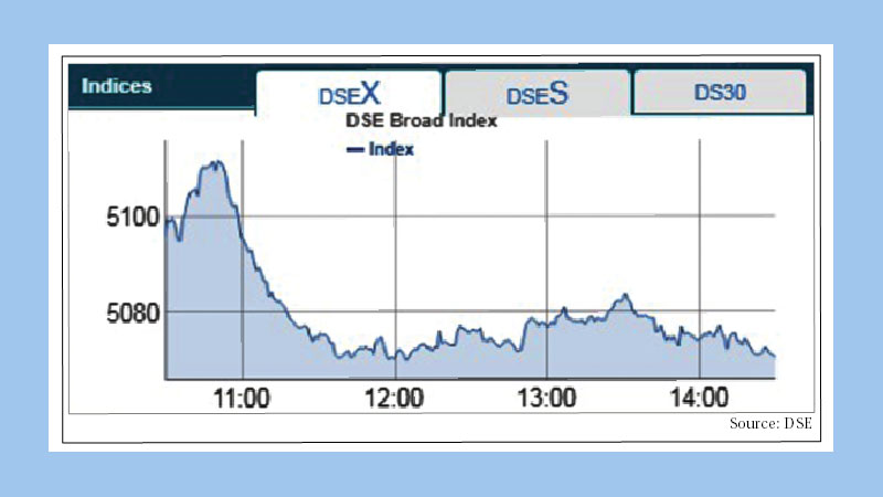 Price fall in large-cap drives stocks down