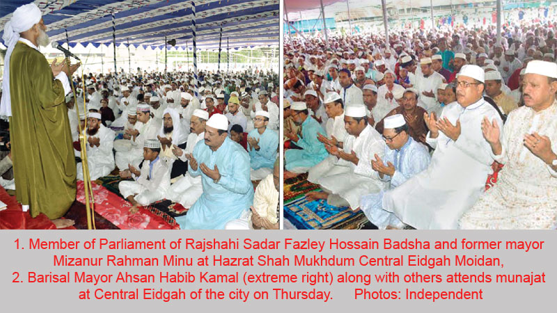 Eid celebrated amid 
enthusiasm in cities