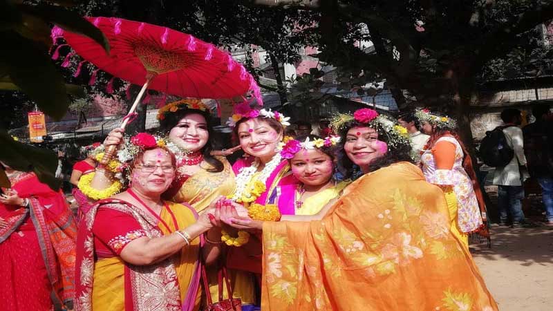 Pahela Falgun being celebrated in a colourful way 
