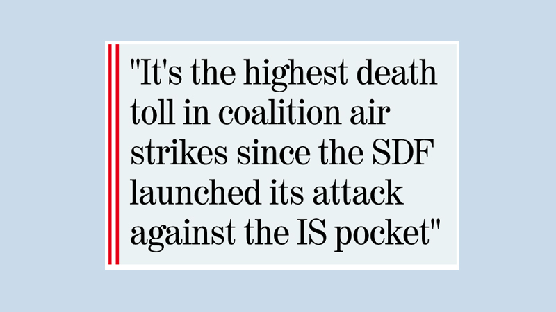 Anti-IS coalition raids kill 43 in east Syria: Monitor