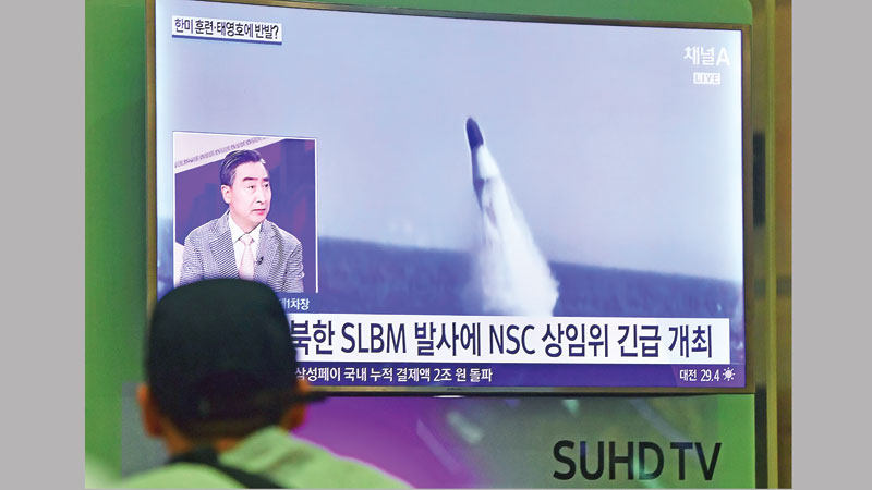 North Korea test-fires 
sub-launched missile 
close to Japan
