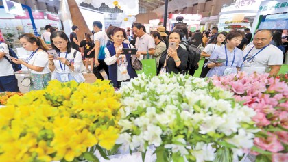 Kunming int‘l flower show: A feast of flowers