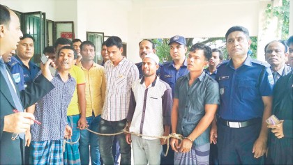 7 to walk gallows 
for killing man