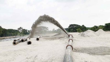 Dredged materials help 
build schools, stadium