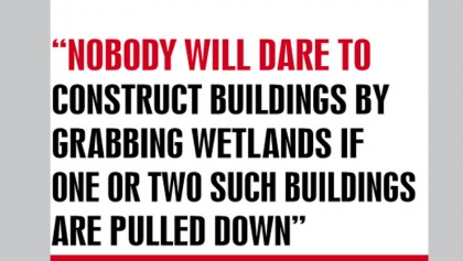 Eco minister glares at wetland grabbers
