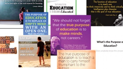 The purpose of education
