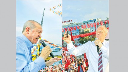 Erdogan, Ince trade barbs on eve of Turkey polls