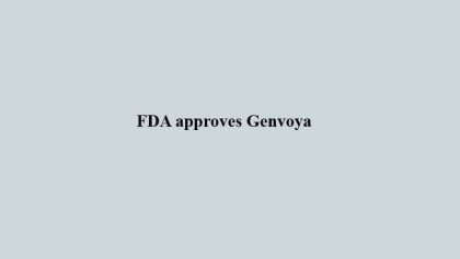 FDA approves Genvoya