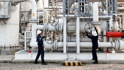 Falling gas production 