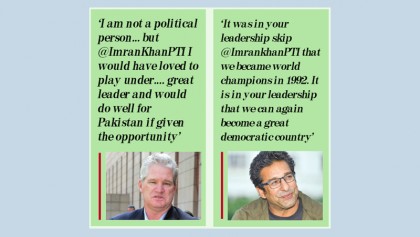 Former cricketers turn to support Imran Khan 