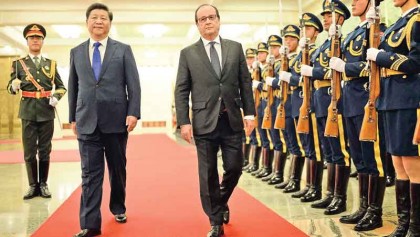 France, China agree on climate change checks